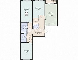 3-комнатная квартира, 99.11 м2