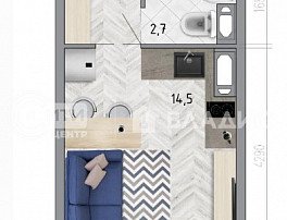 1-комнатная квартира, 20.9 м2