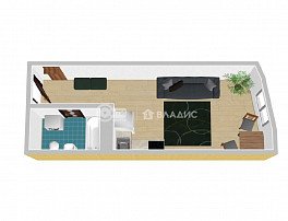 1-комнатная квартира, 23.05 м2