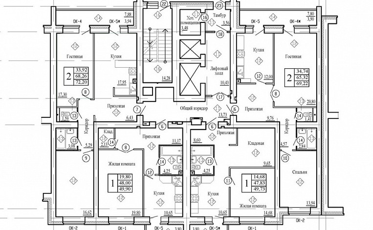 2-Комнатная квартира 71.57м², эт. 2, фото 4