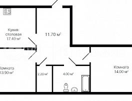 2-комнатная квартира, 64.7 м2