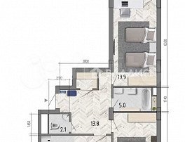 3-комнатная квартира, 83.5 м2