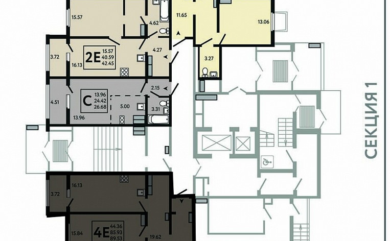 1-Комнатная квартира 37.04м², эт. 3, фото 11