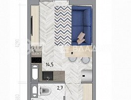 1-комнатная квартира, 20.9 м2