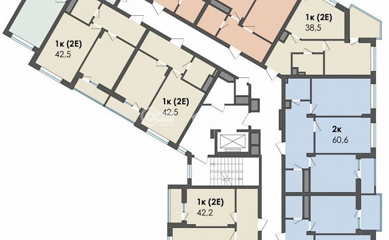 2-комнатная квартира, 62.6 м2, эт. 2, id: 825348, фото 20