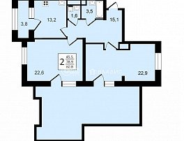 2-комнатная квартира, 80.8 м2