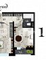 1-комнатная квартира, 44.09 м2, эт. 6, id: 705277, фото 1