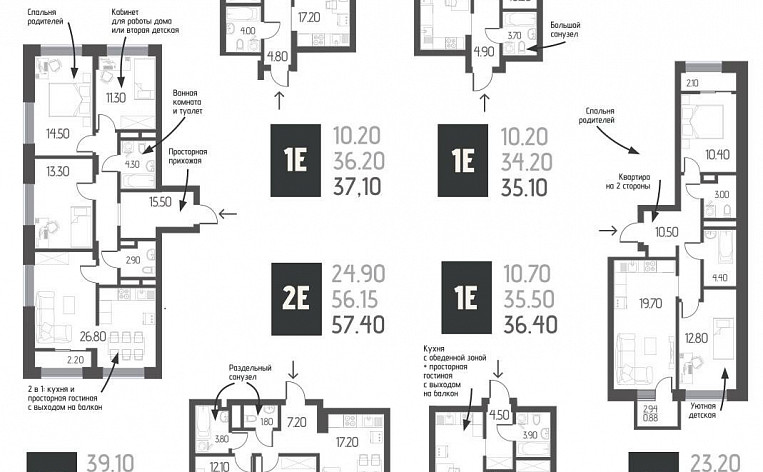 1-Комнатная квартира 36.30м², эт. 3, фото 8
