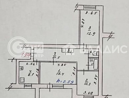 3-комнатная квартира, 62.9 м2