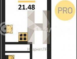 1-комнатная квартира, 21.48 м2