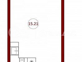 1-комнатная квартира, 19.94 м2