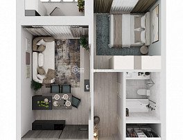 1-комнатная квартира, 49.98 м2