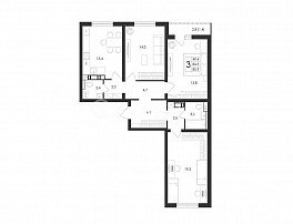 3-комнатная квартира, 85.9 м2