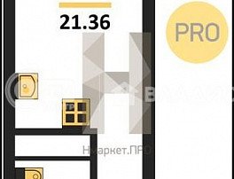 1-комнатная квартира, 21.36 м2
