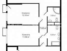 3-комнатная квартира, 86.55 м2