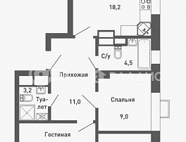 3-комнатная квартира, 76 м2