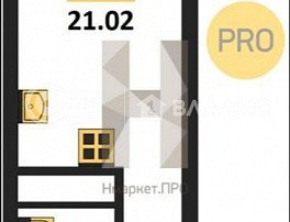1-комнатная квартира, 21.02 м2