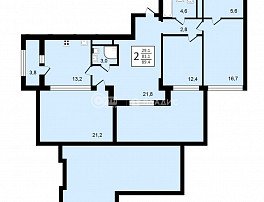 2-комнатная квартира, 89.4 м2