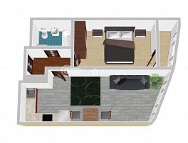 1-комнатная квартира, 40.51 м2