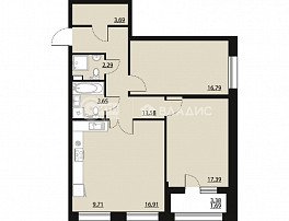 2-комнатная квартира, 83.85 м2
