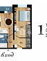 1-комнатная квартира, 35.5 м2, эт. 6, id: 705352, фото 1