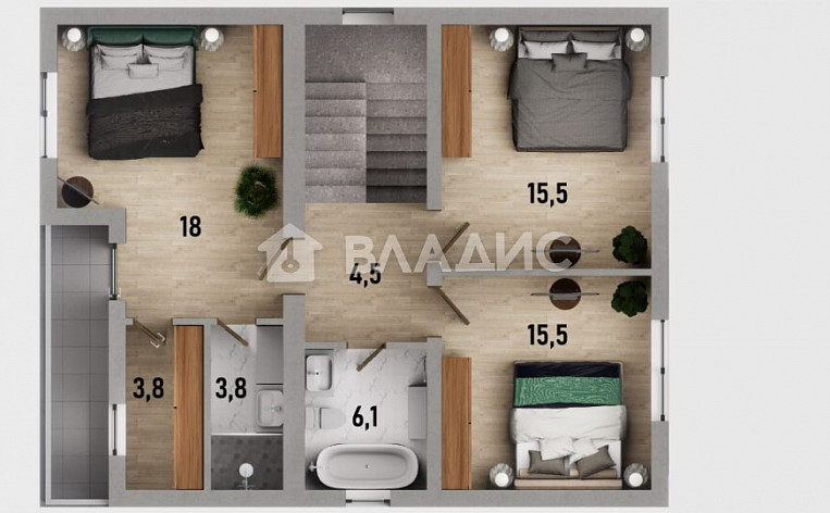 Дом 162.00м², фото 36