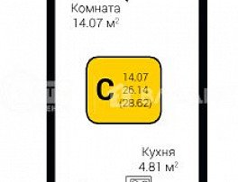 1-комнатная квартира, 28.62 м2