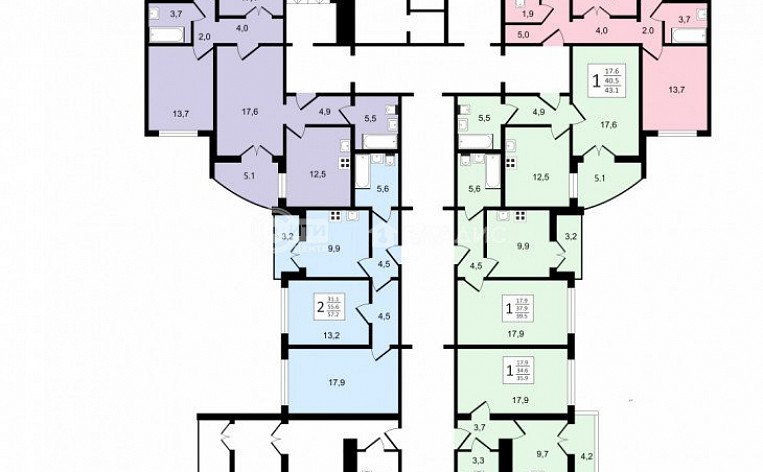 3-комнатная квартира, 77.3 м2, эт. 15, id: 915804, фото 19