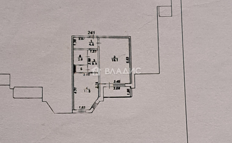1-Комнатная квартира 41.70м², эт. 1, фото 17