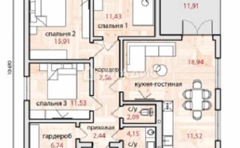 Дом 105.00м², фото 15