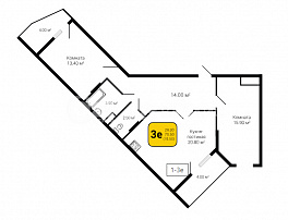 2-комнатная квартира, 74.5 м2