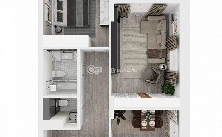 2-комнатная квартира, 66.06 м2, эт. 11, id: 760573, фото 19