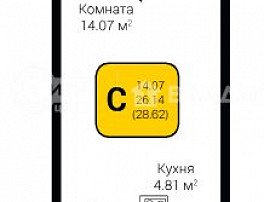 1-комнатная квартира, 28.62 м2