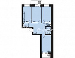 3-комнатная квартира, 84.88 м2