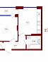 1-комнатная квартира, 41.23 м2, эт. 14, id: 721568, фото 1
