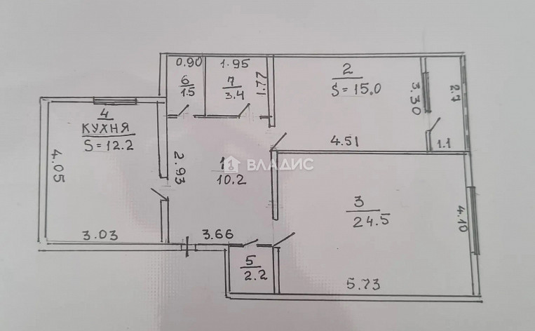 2-Комнатная квартира 70.00м², эт. 4, фото 22