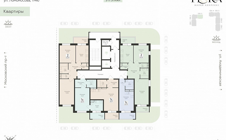 1-Комнатная квартира 26.40м², эт. 2, фото 7