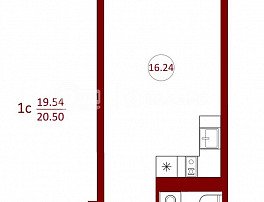 1-комнатная квартира, 20.5 м2