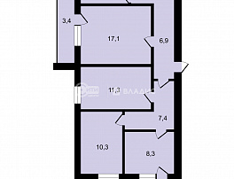 4-комнатная квартира, 72.8 м2