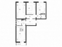 3-комнатная квартира, 91.5 м2