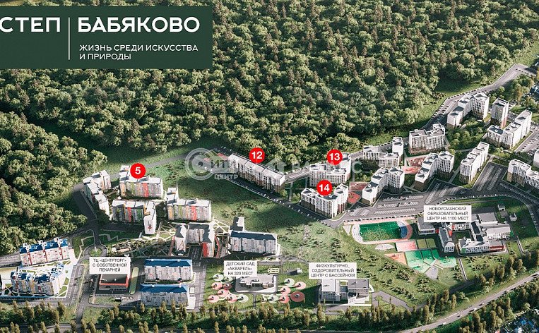1-комнатная квартира, 26.68 м2, эт. 9, id: 1091191, фото 6