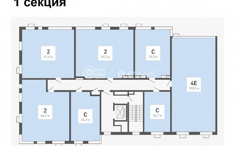 1-комнатная квартира, 56.5 м2, эт. 15, id: 979062, фото 13