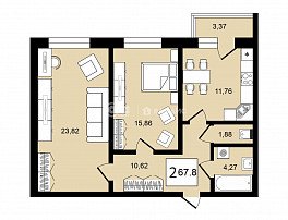 2-комнатная квартира, 67.8 м2