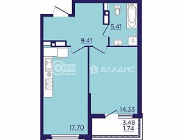 3-комнатная квартира, 93.57 м2