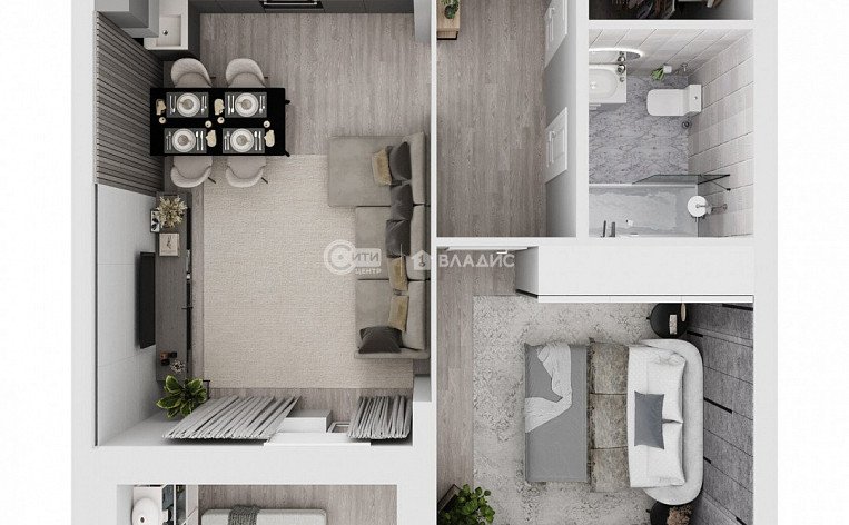 1-комнатная квартира, 52.92 м2, эт. 13, id: 760559, фото 22