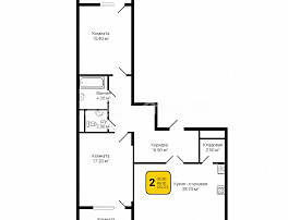 3-комнатная квартира, 90.2 м2