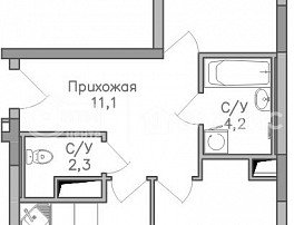 2-комнатная квартира, 61.6 м2