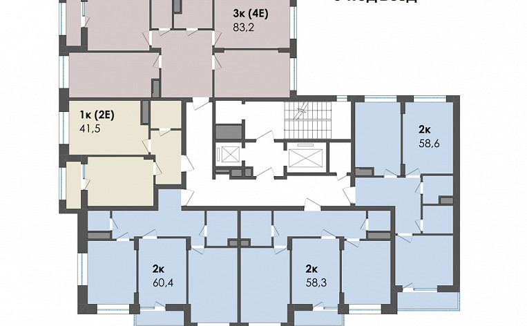 2-Комнатная квартира 64.90м², эт. 2, фото 19