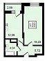 1-комнатная квартира, 41.52 м2, эт. 25, id: 758453, фото 1