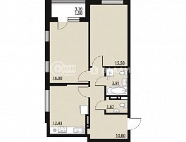 3-комнатная квартира, 101.25 м2